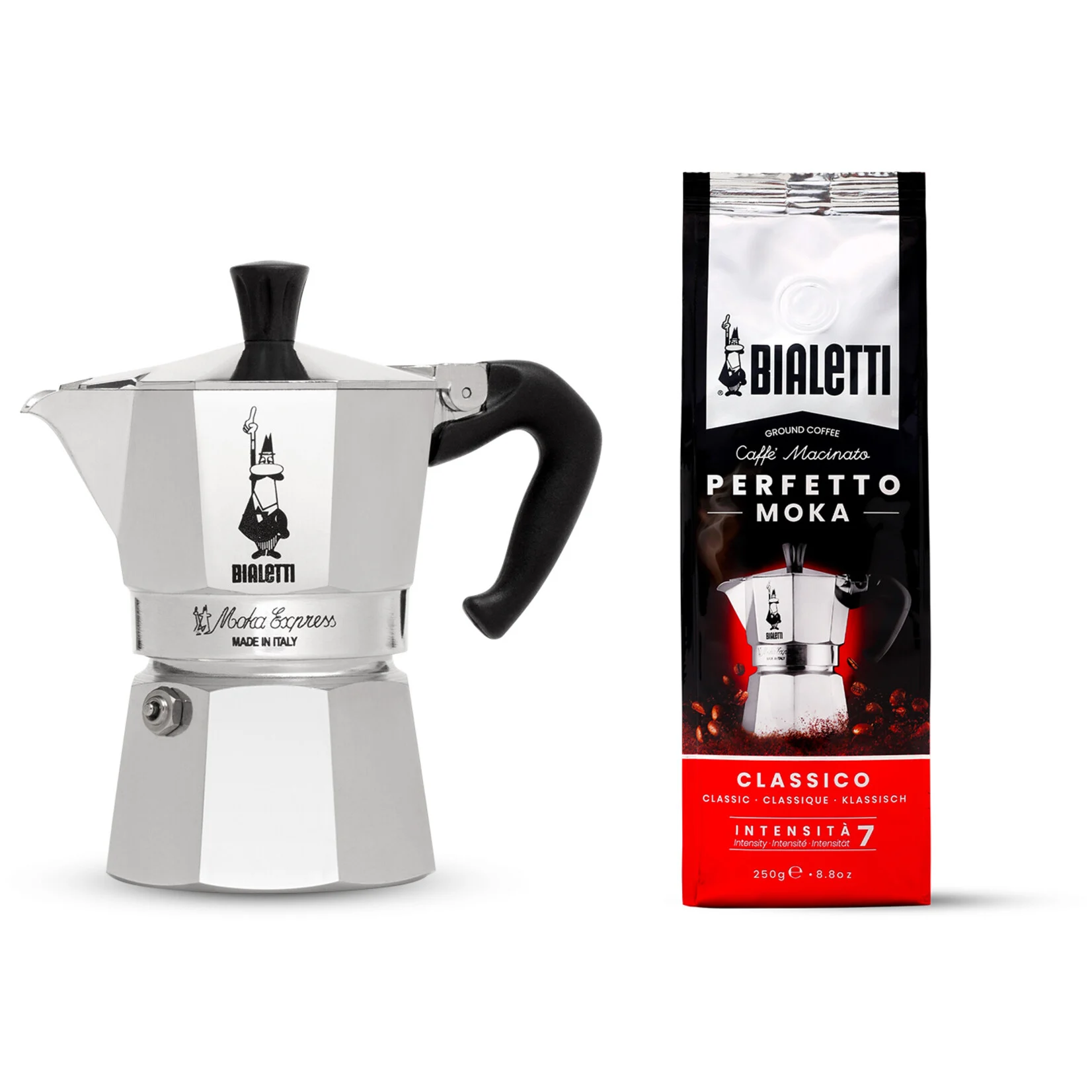 bialetti moka express percolator 6 kops cadeauset 2 delig 0