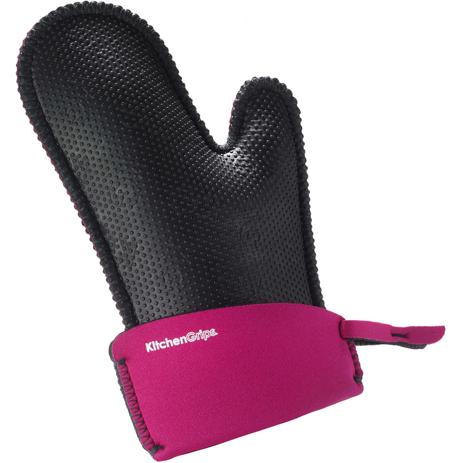 kitchengrips chefs mitt bbq en ovenwant 27cm framboos