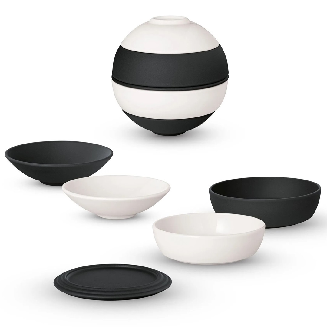 villeroy-boch-iconic-la-petite-boule-serviesset-5-delig-zwartwit