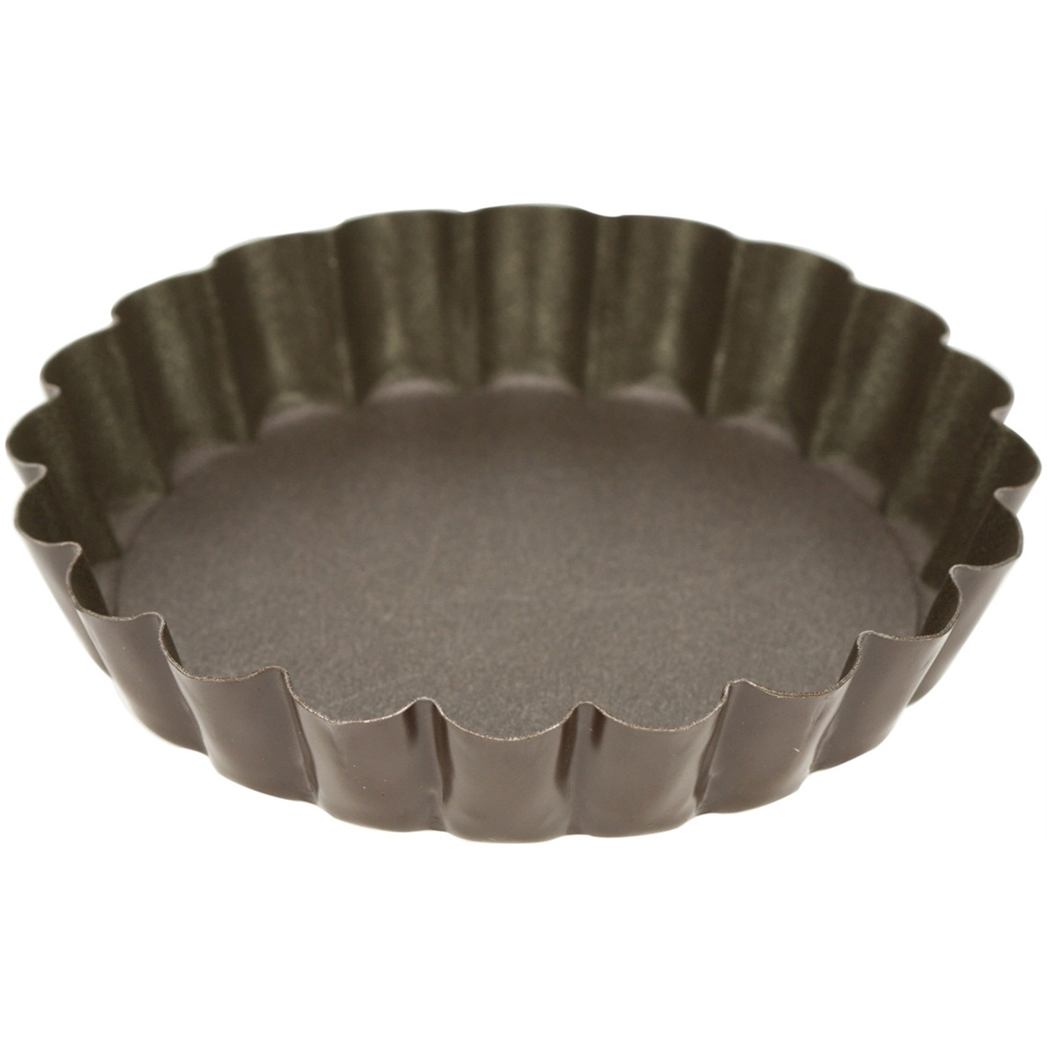 gobel tartelette en quichevorm hoog met uitneembare bodem 12cm bruin staal