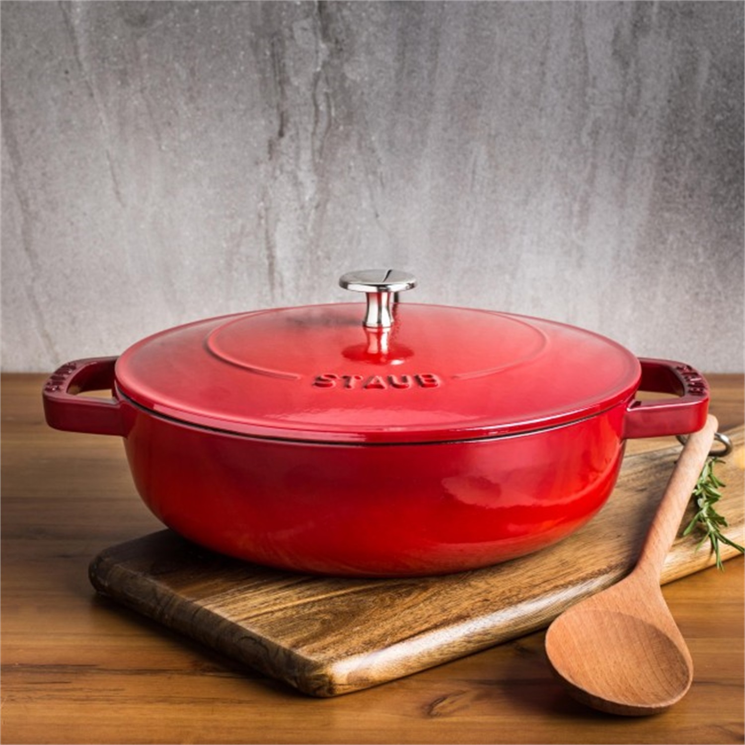 staub-chistera-braadpan-24cm-rood