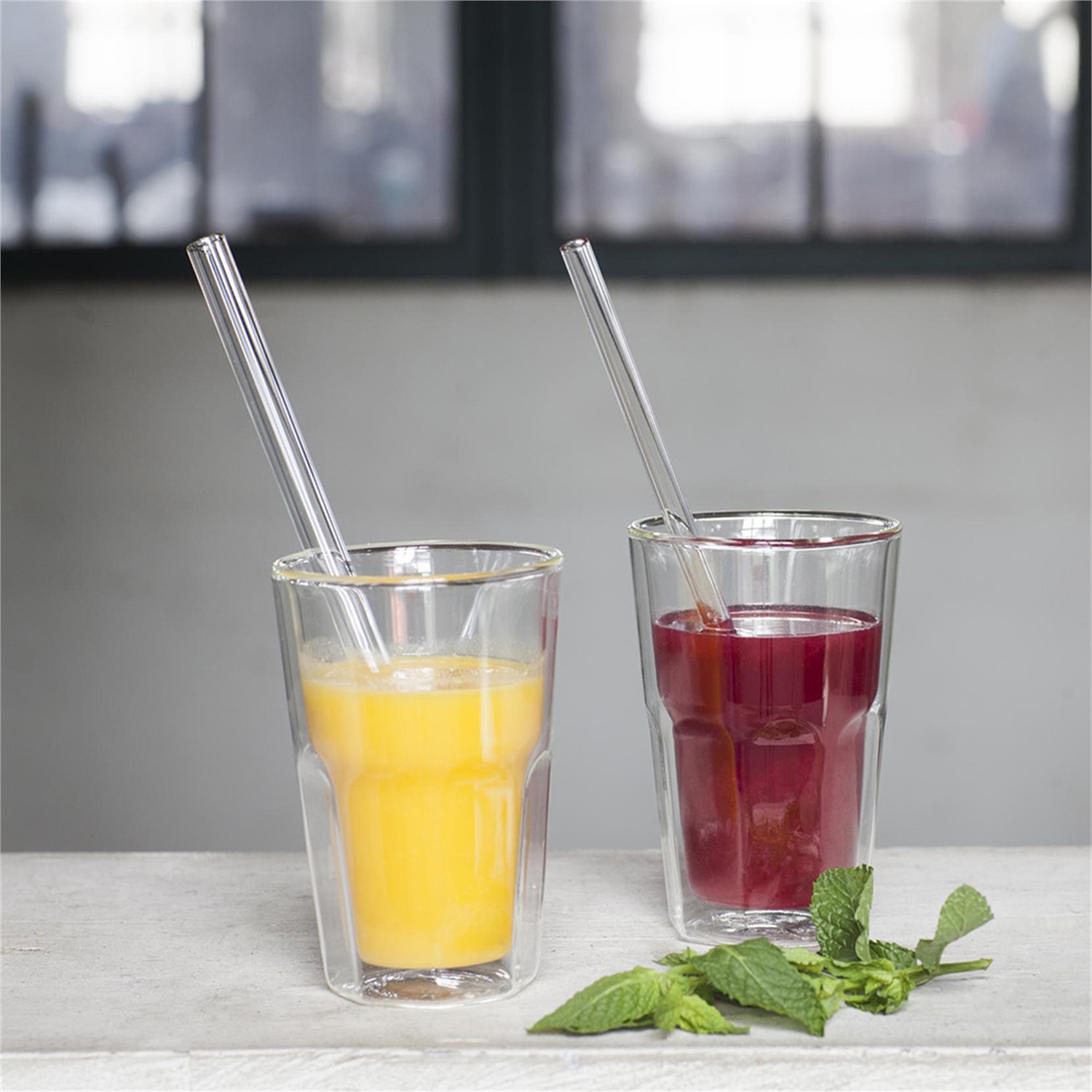 serax-glass-straws-saprietjes-met-reinigingsborstel-b0816777-4-stuks-23cm