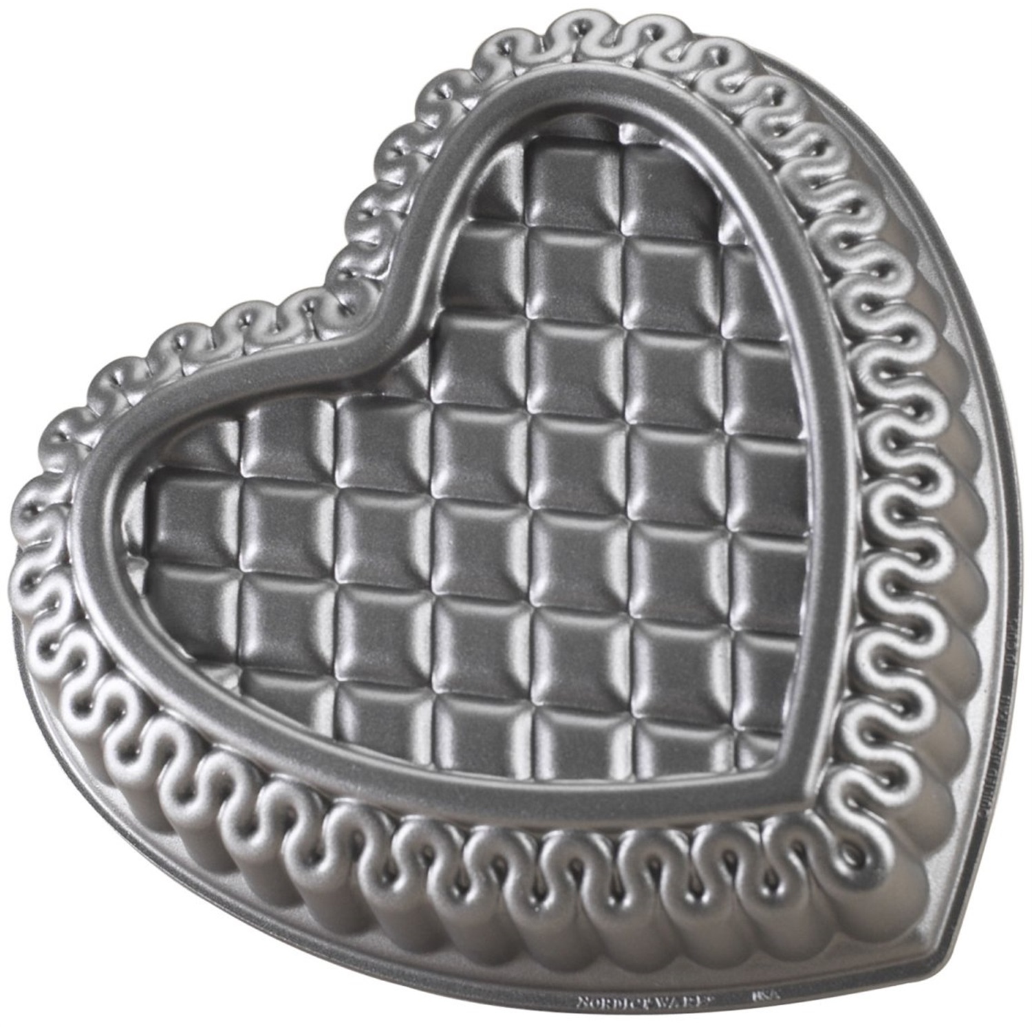 nordic-ware-quilted-heart-bakvorm-27cm-zilver