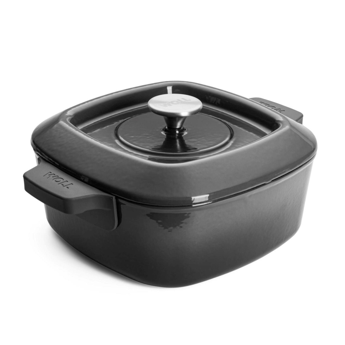 woll iron casserole vierkant 24x24cm carbon grey