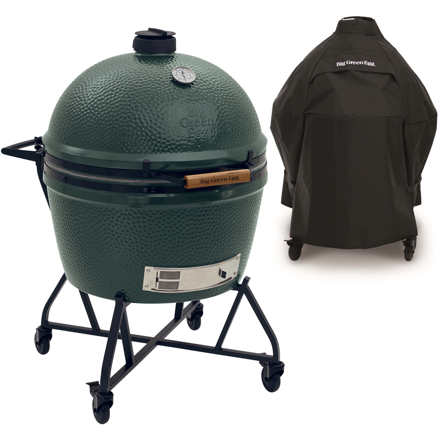 big green egg 2xl houtskoolbarbecue met integgrated nest handler en hoes
