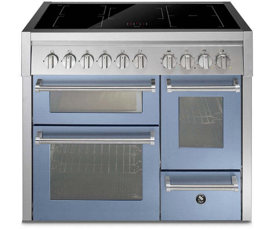 steel genesi gq10sff 5fi ce inductiefornuis 100cm blauw