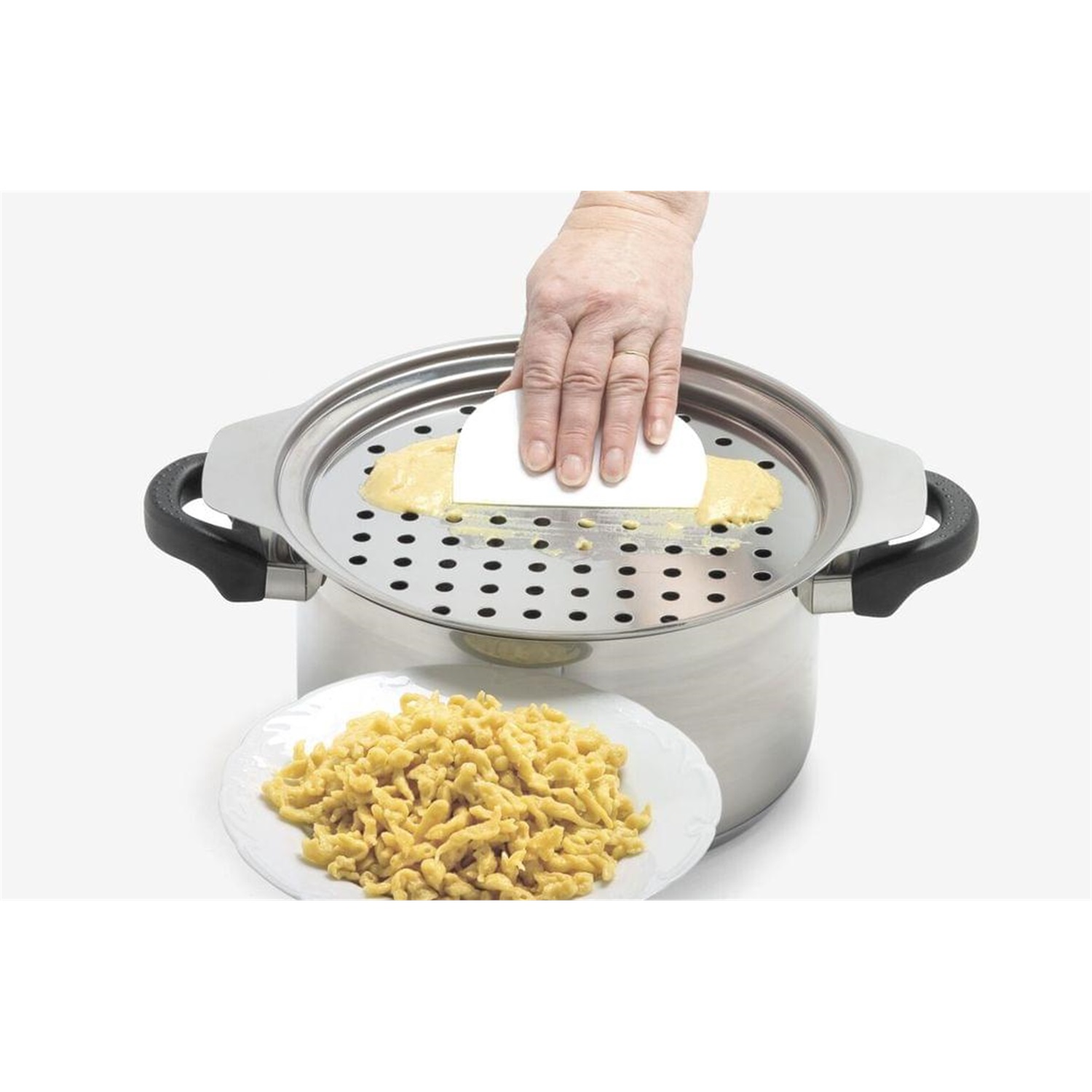 cookspoint-weis-spatzlemaker-met-deegschraper