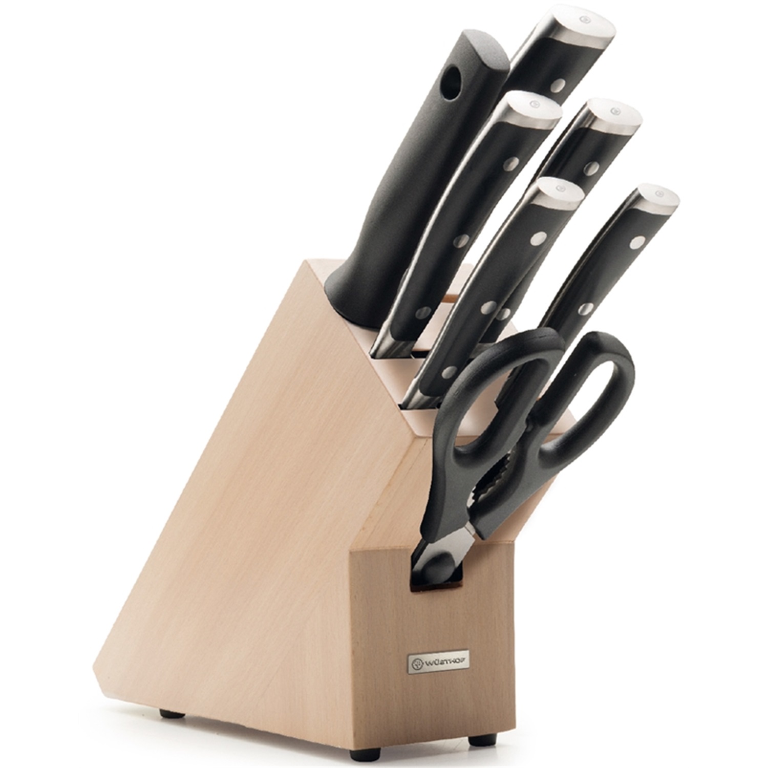 wusthof classic ikon messenblok inclusief messenset 8 delig beukenhout naturel 1090370701