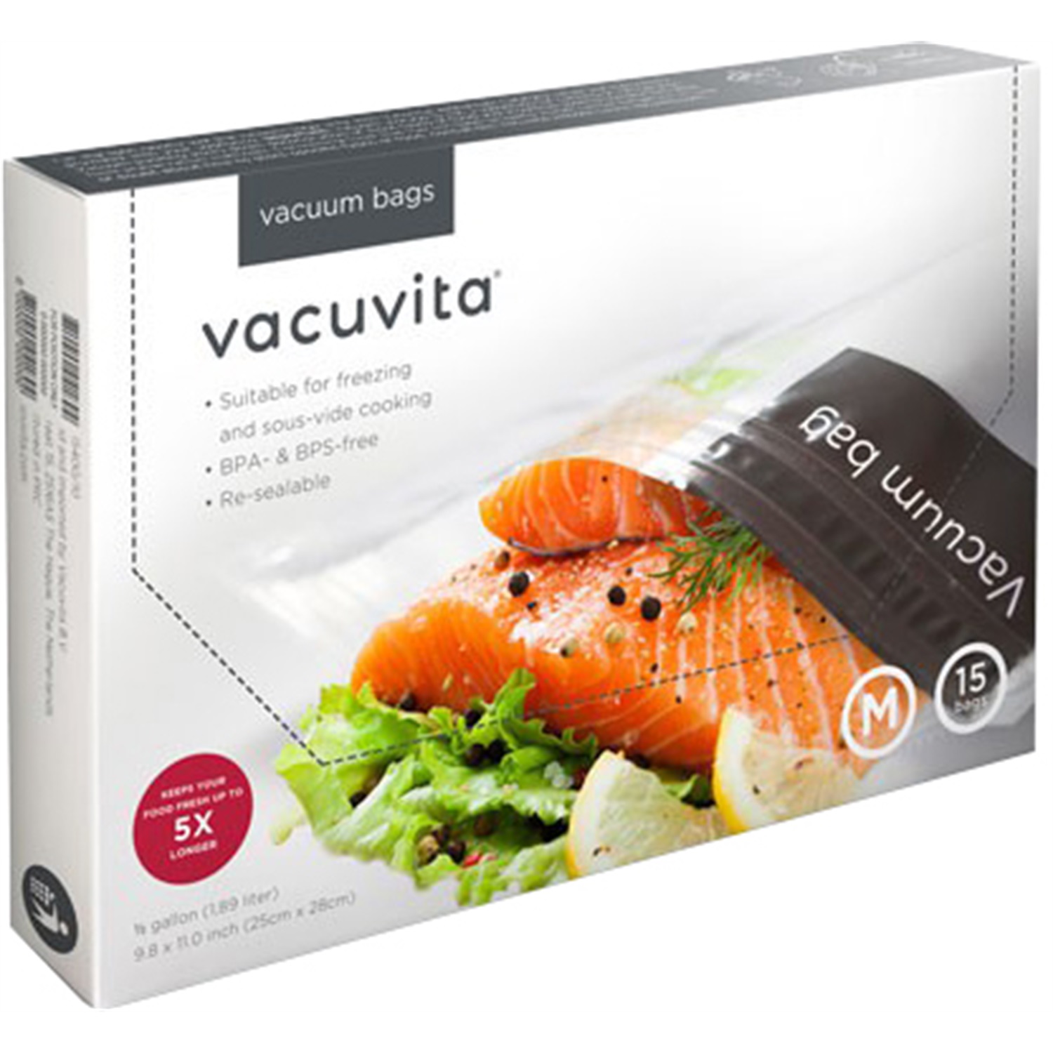 vacuvita herbruikbare vacuumzakken medium