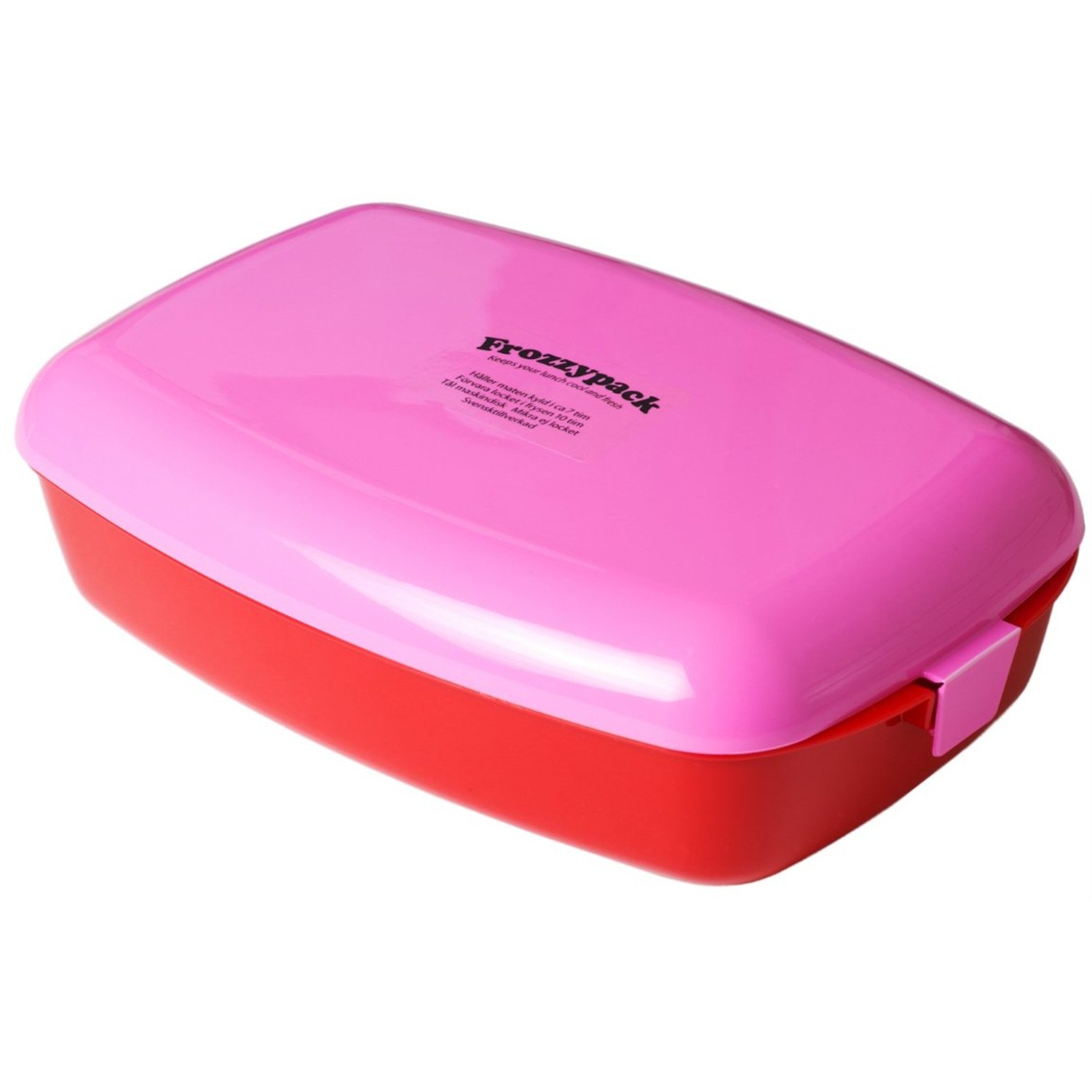 frozzypack broodtrommel met koelelement 24x15cm rozerood