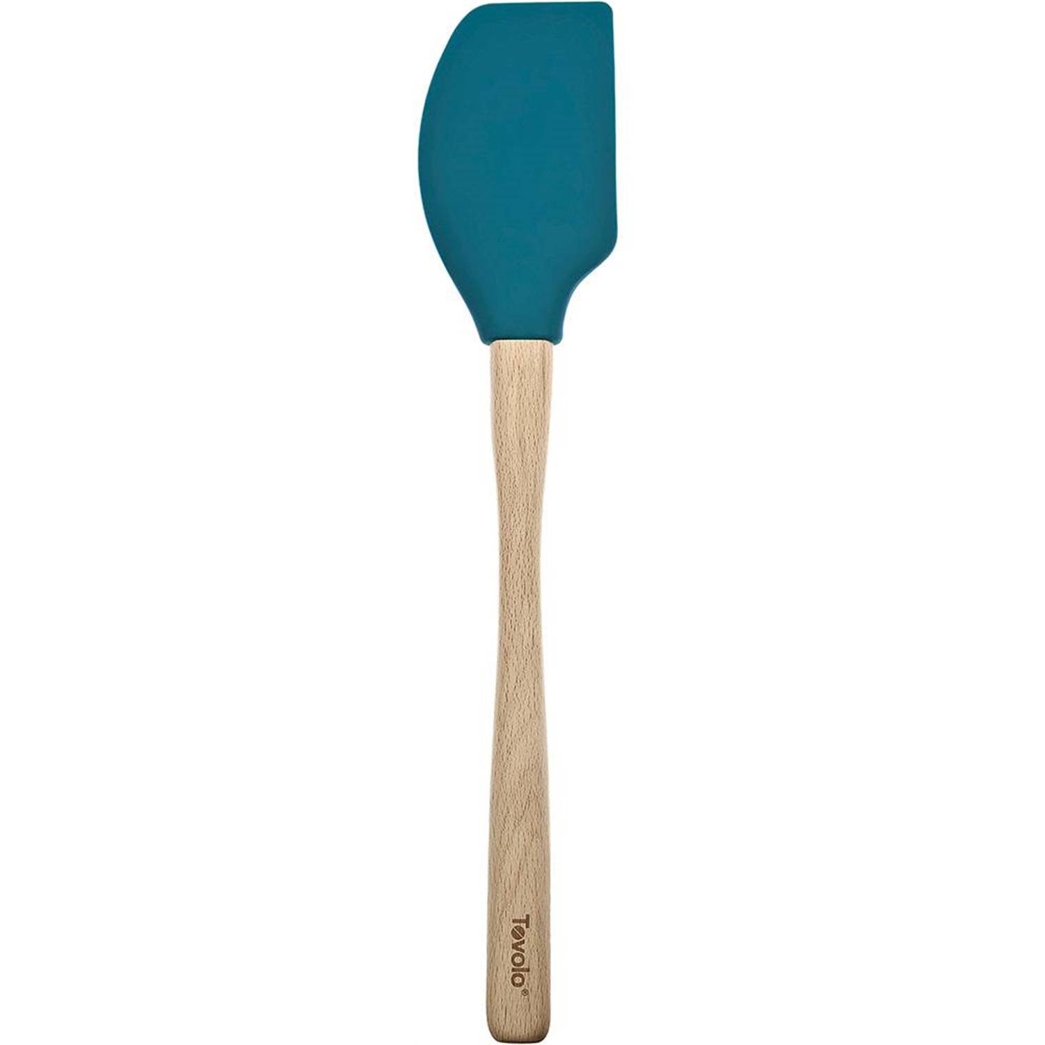 tovolo spatel met houten steel 32cm teal blauw