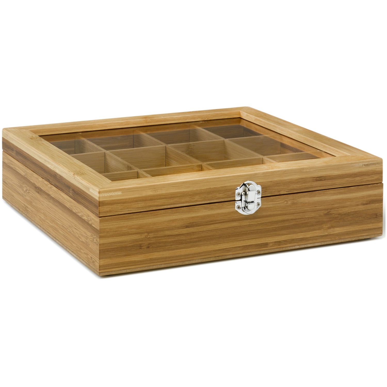 bredemeijer-universal-theedoos-met-venster-12-vaks-bamboe