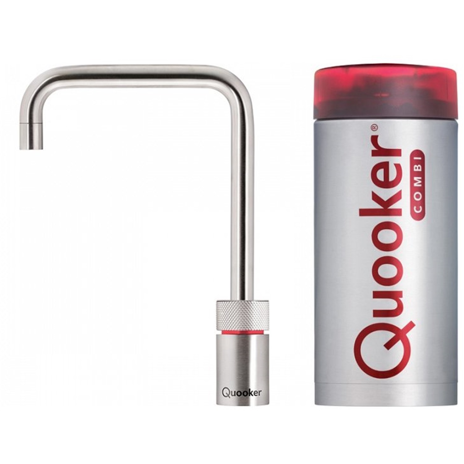 quooker nordic square single tap kokendwaterkraan met combi reservoir 22nsrvs rvs