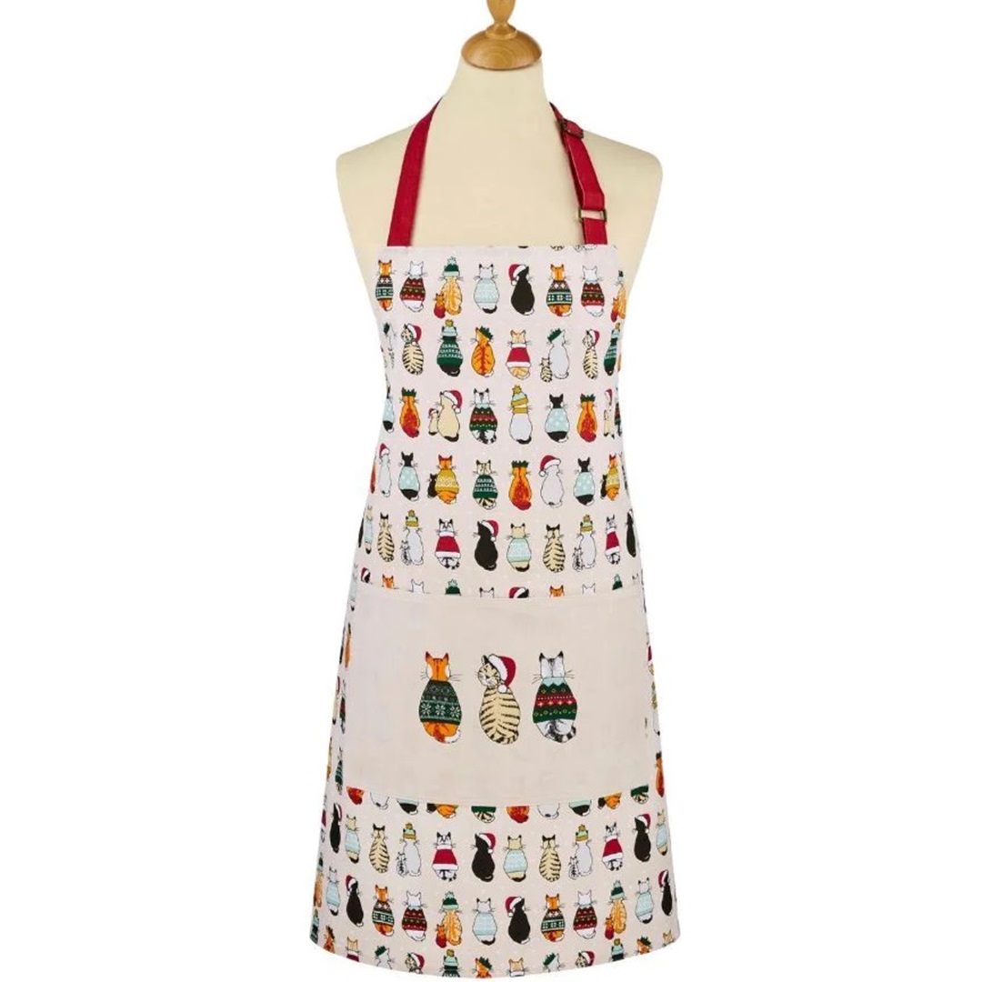 ulster weavers keukenschort christmas cats waiting