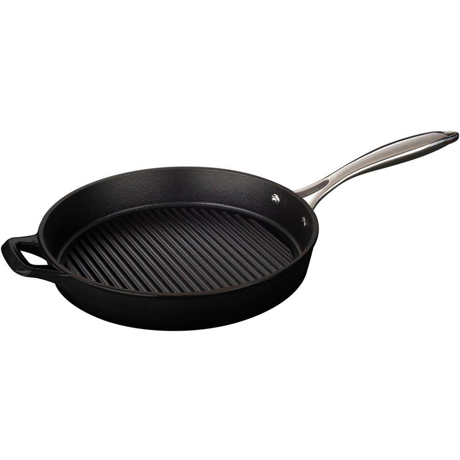 la-cuisine-pro-grillpan-met-rvs-steel-28cm-zwart