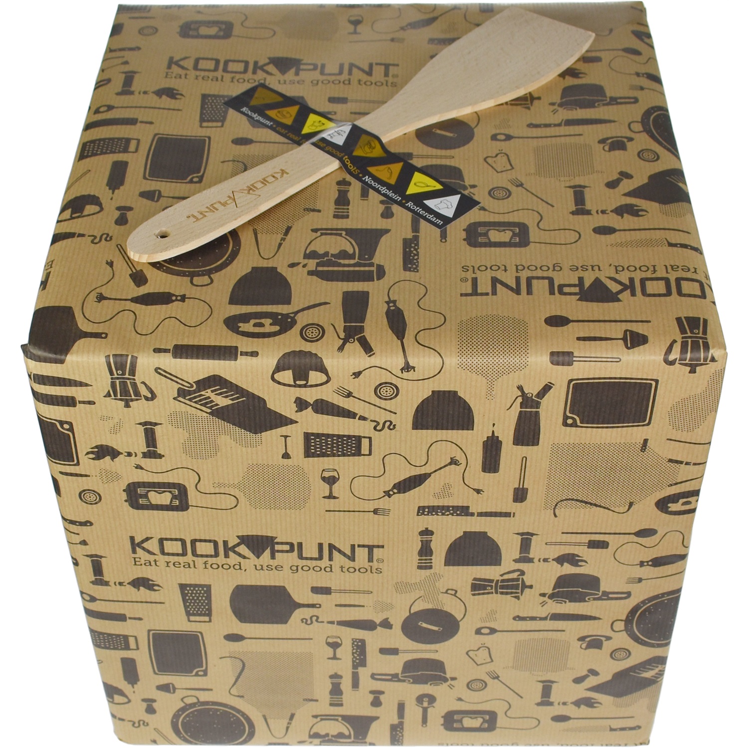 cadeauverpakking kookpunt patroon met spatel