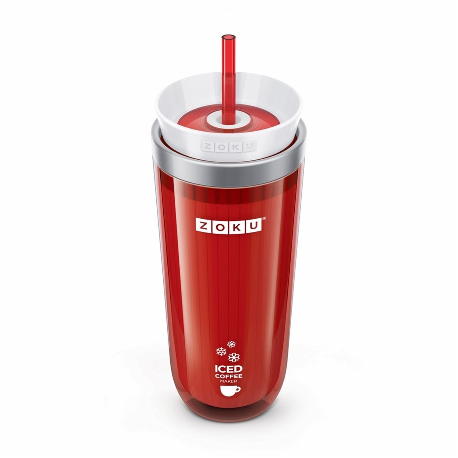 zoku iced coffee ijskoffiemaker rood