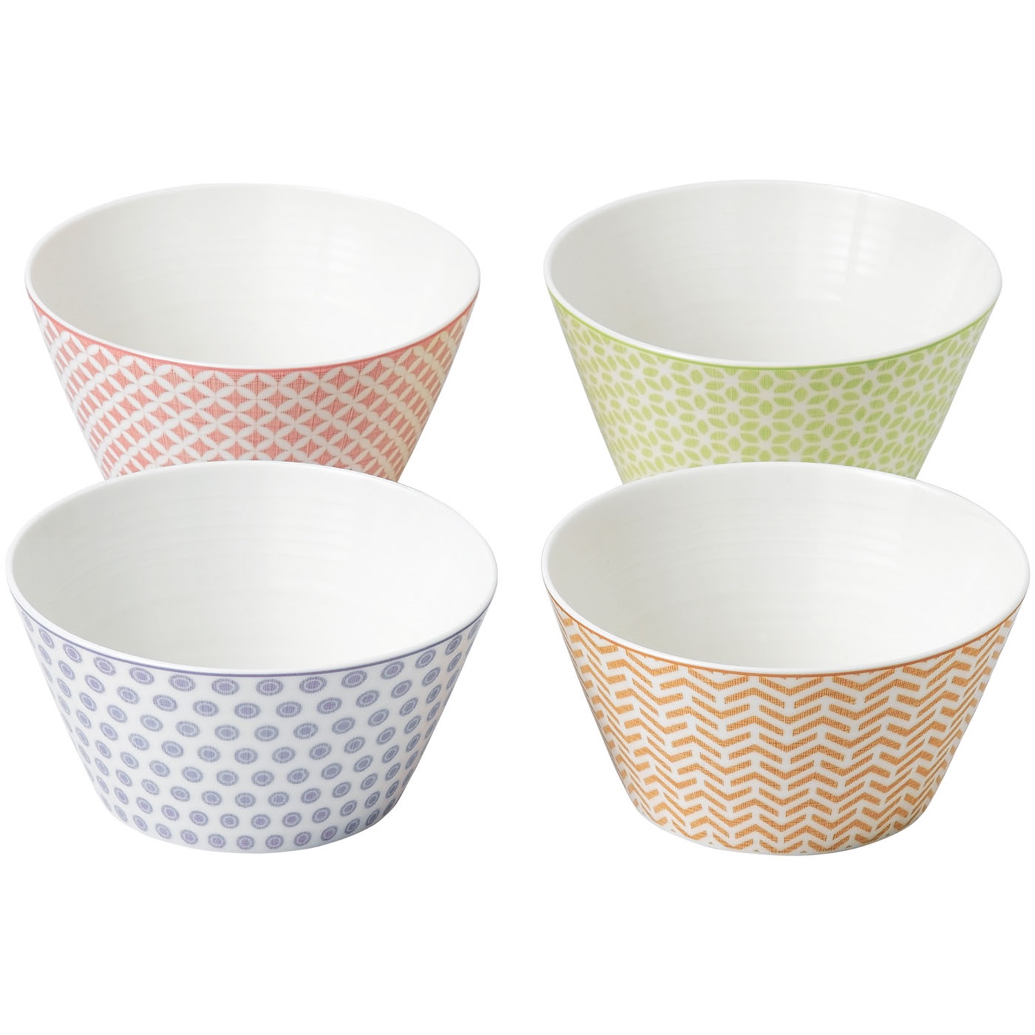 royal doulton outdoor living pastels mueslikommenset 15cm 4 delig