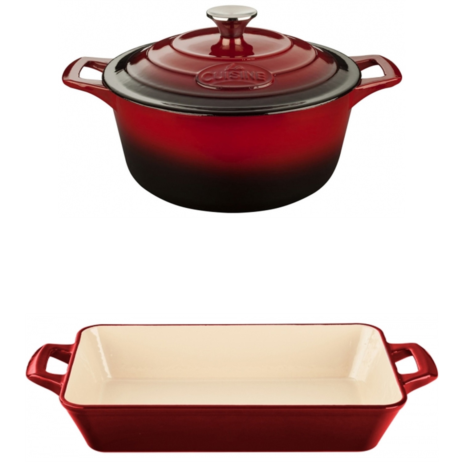 la-cuisine-pro-braadpan-28cm-rood-la-cuisine-traditional-braadslede-32x20cm-rood