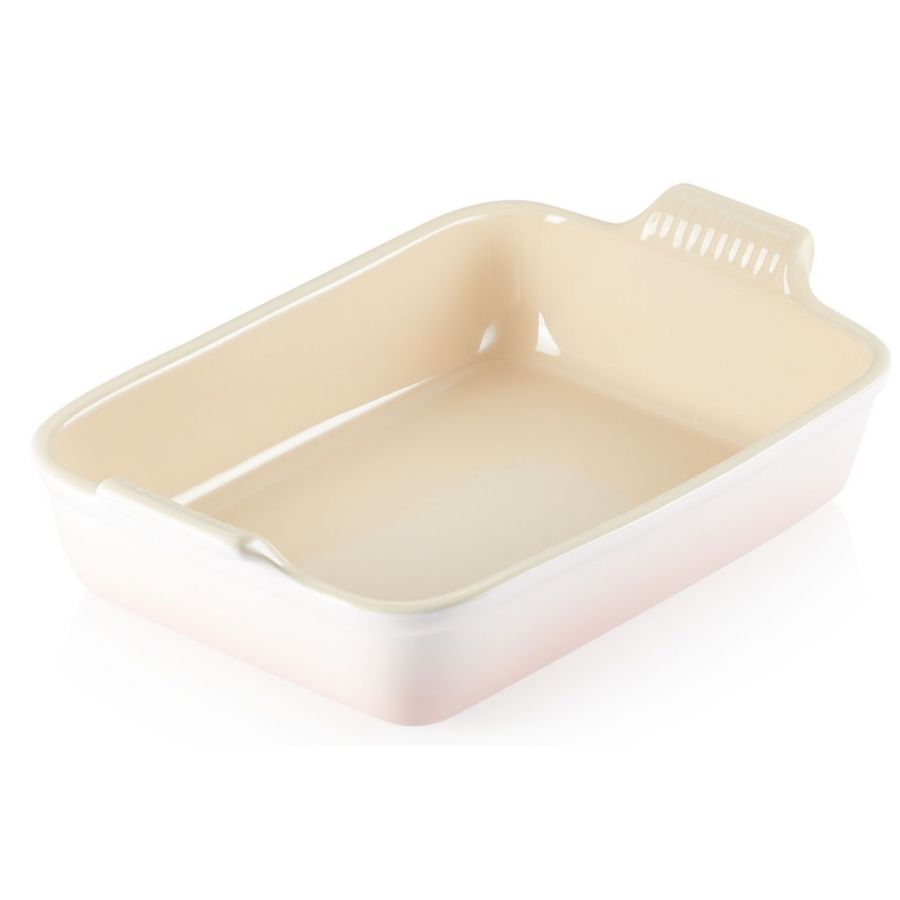 le creuset stoneware ovenschaal rechthoekig 19x15cm shell pink