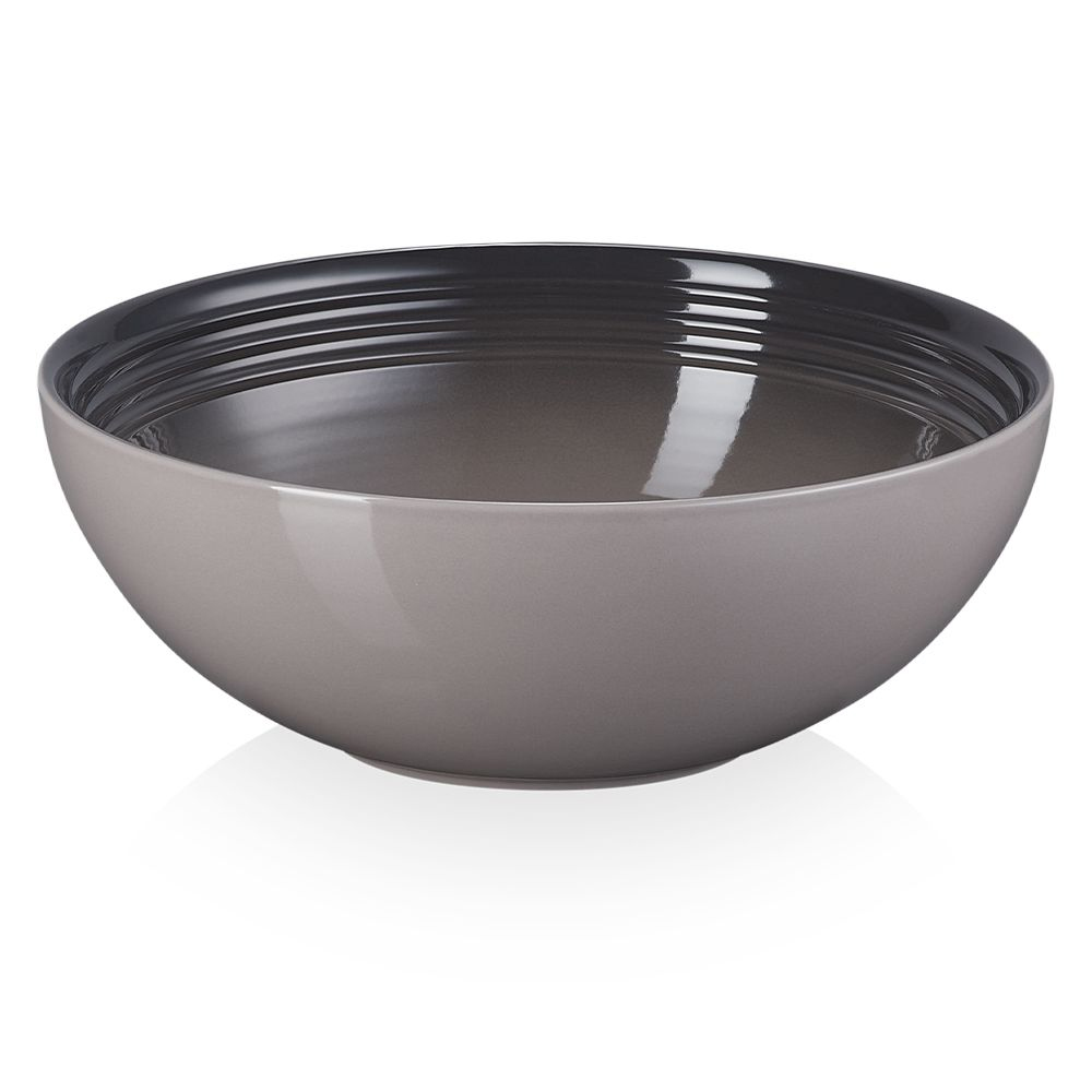 le creuset stoneware saladeschaal 24cm flint