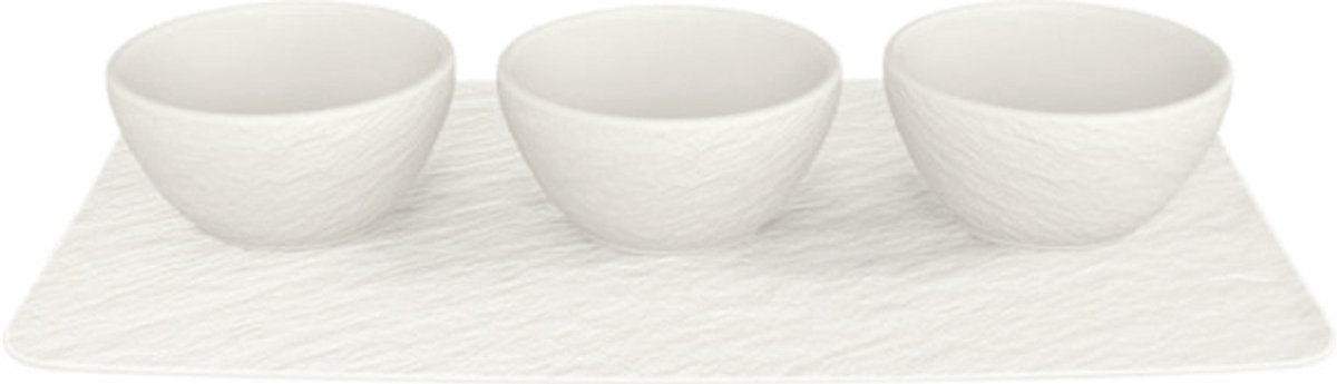 villeroy en boch manufacture rock dipschaalset 4 delig wit