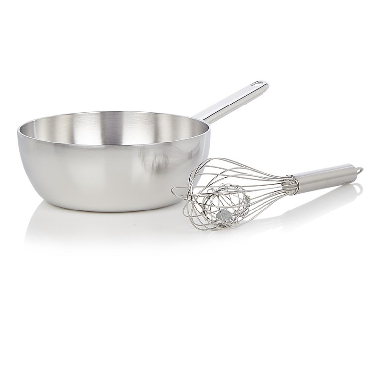 demeyere apollo 7 bolle sauspan met cuisipro duoklopper garde 20cm