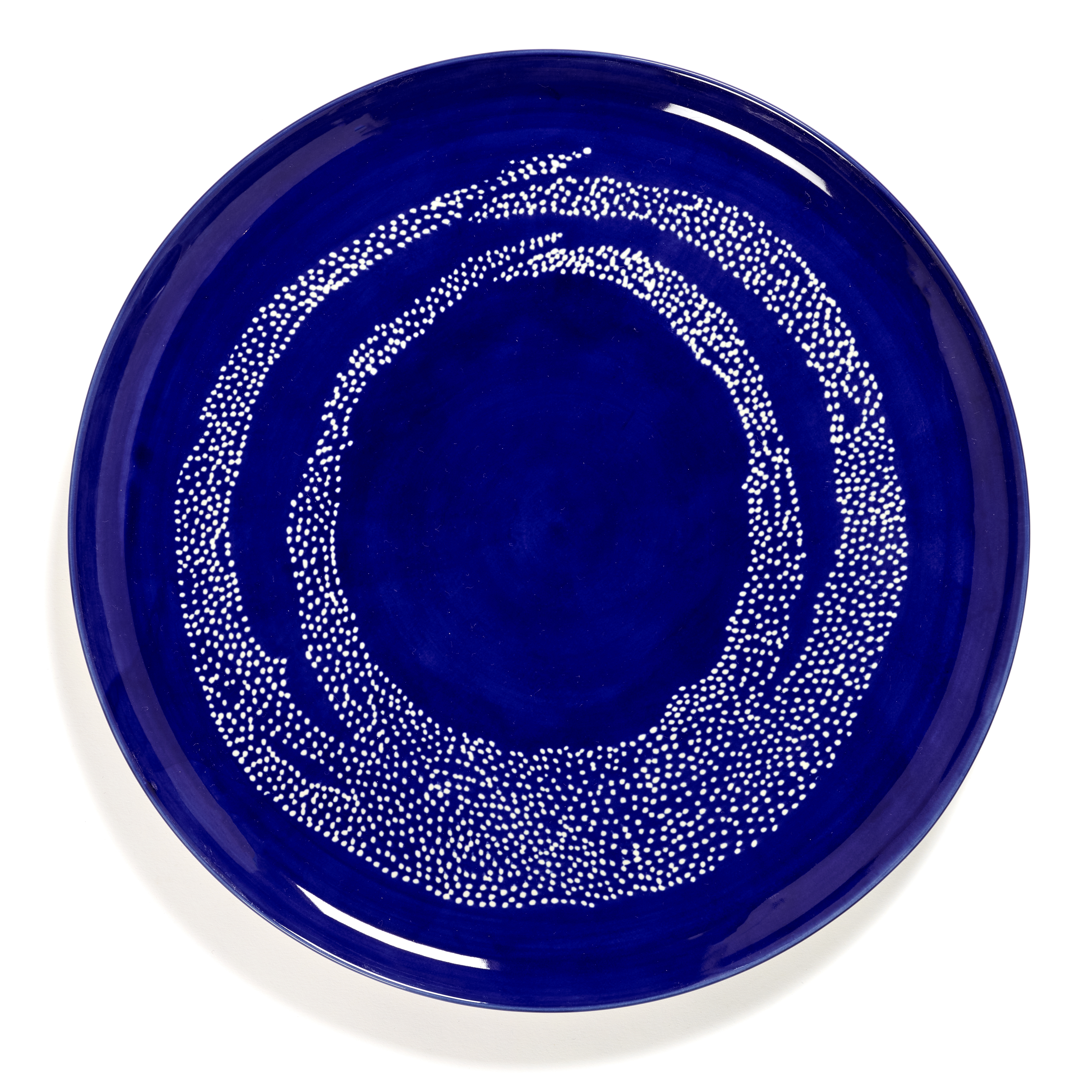 serax feast ottolenghi serveerbord b8921007i 35cm lapis lazuli swirlwhite dots