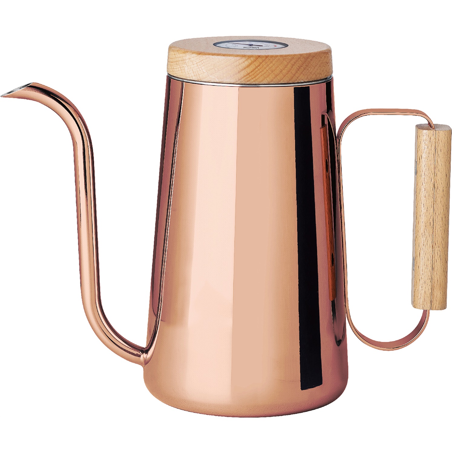 toast waterketel met thermometer 800ml koper