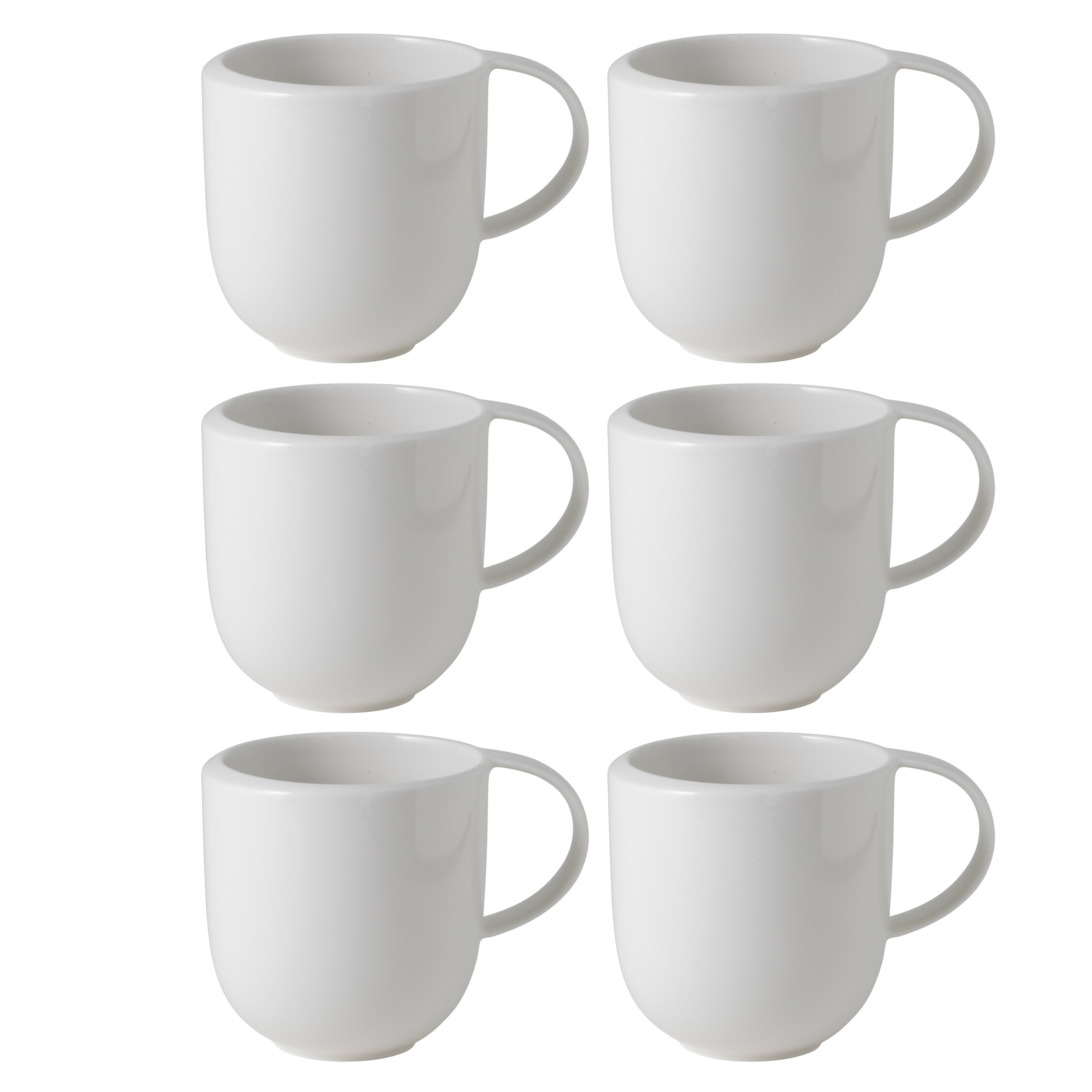 villeroy boch new moon koffiebeker 04l wit 6 stuks