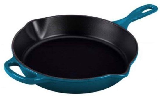 le creuset signature skillet hoog 26cm deep teal