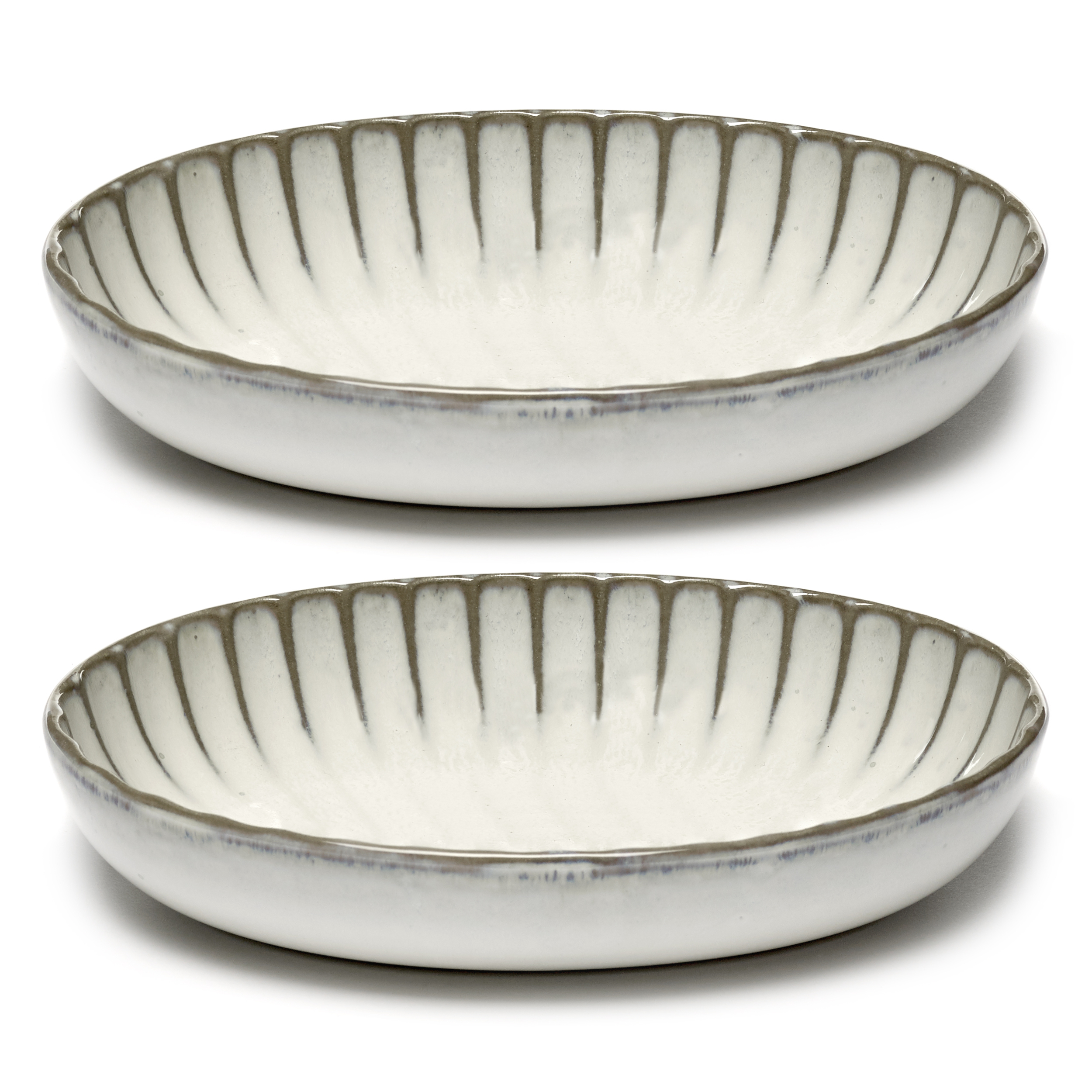 serax inku serveerschaal ovaal b5120247w 19cm wit 2 stuks