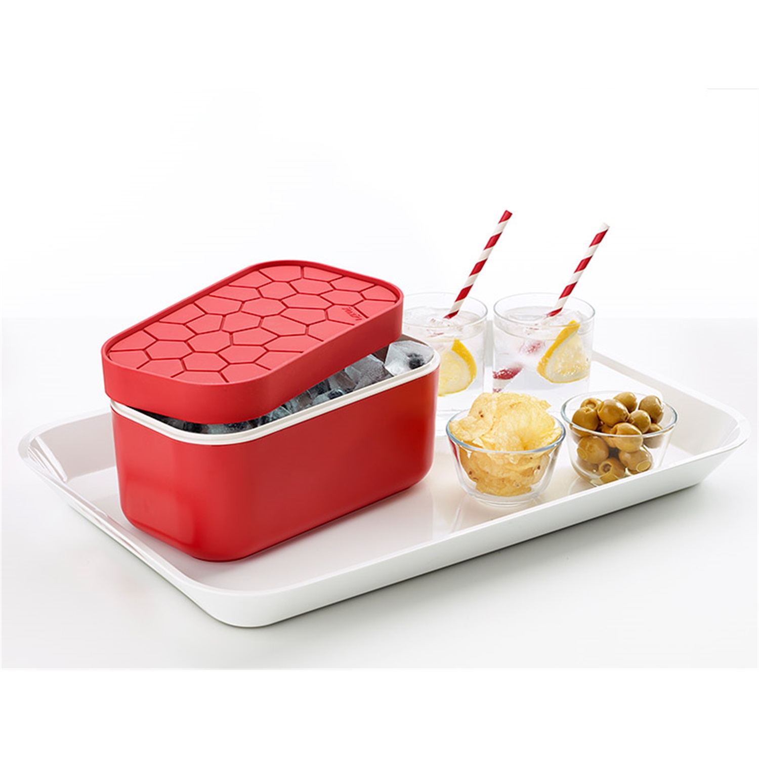 lekue-ice-box-ijsblokjesmaker-132-vaks-rood