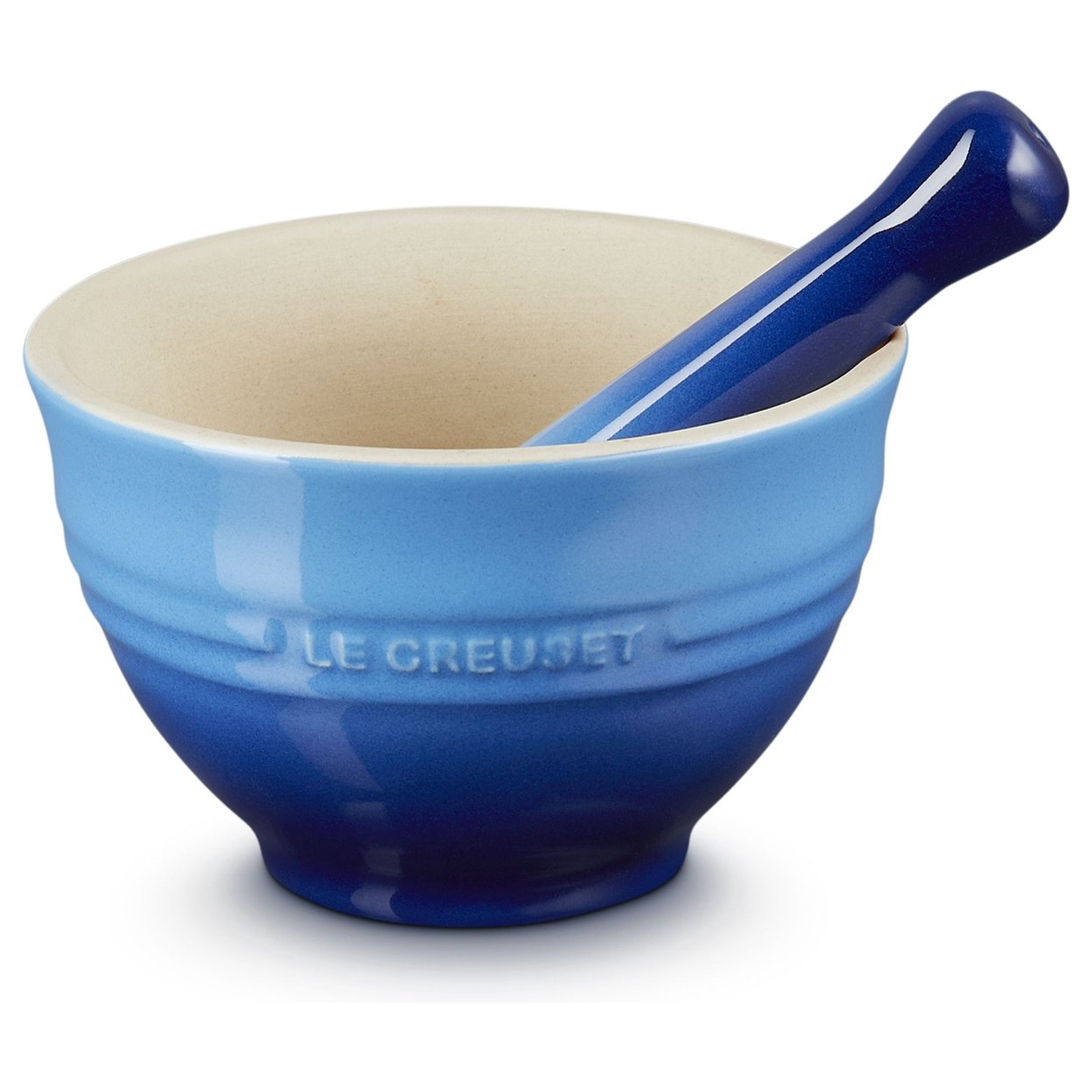 le creuset stoneware vijzel met stamper 115cm azuur