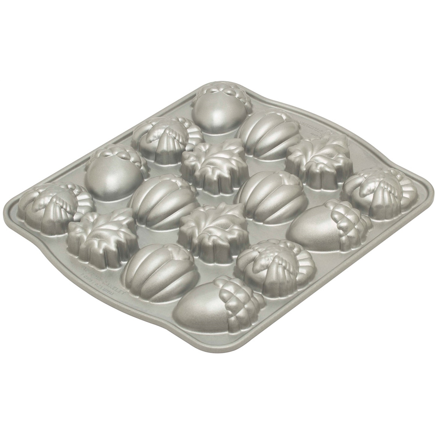 nordic ware autumn cakelet bakvorm 16 vaks brons