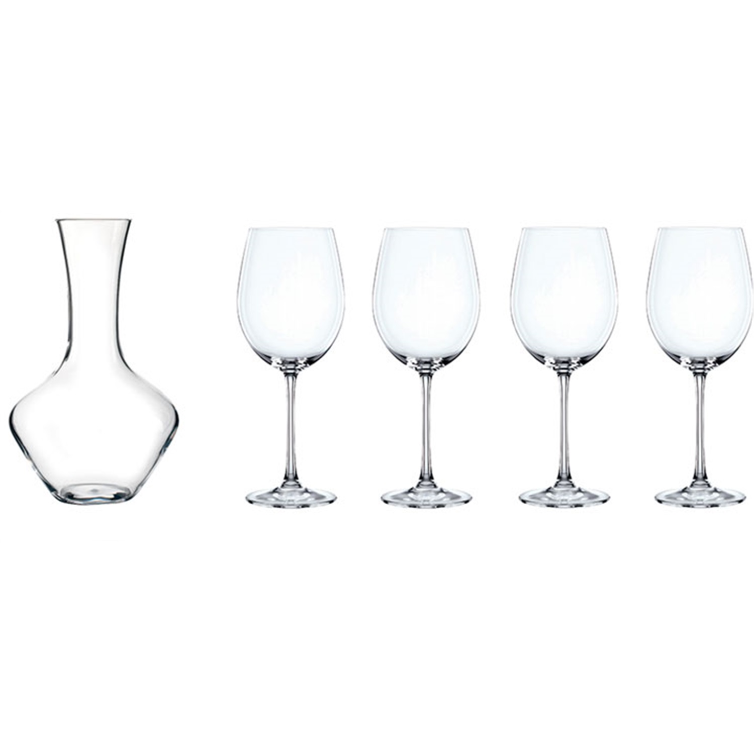 nachtmann vivendi premium decanteerkaraf met 4 wijnglazen 4 stuks
