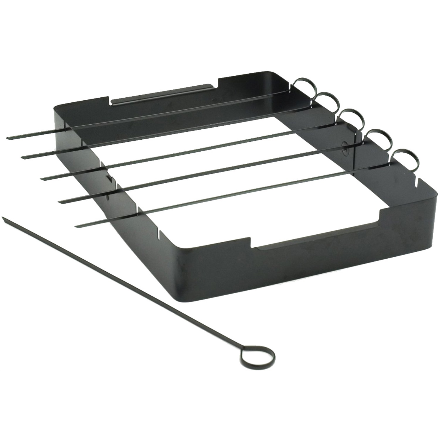 charcoal companion kebab grillrek met 6 bbq spiesen cc3032