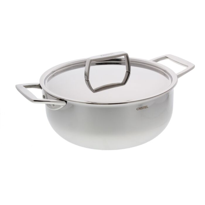 cristel castelpro ultraply kookpan laag met rvs deksel f24cpf 24cm