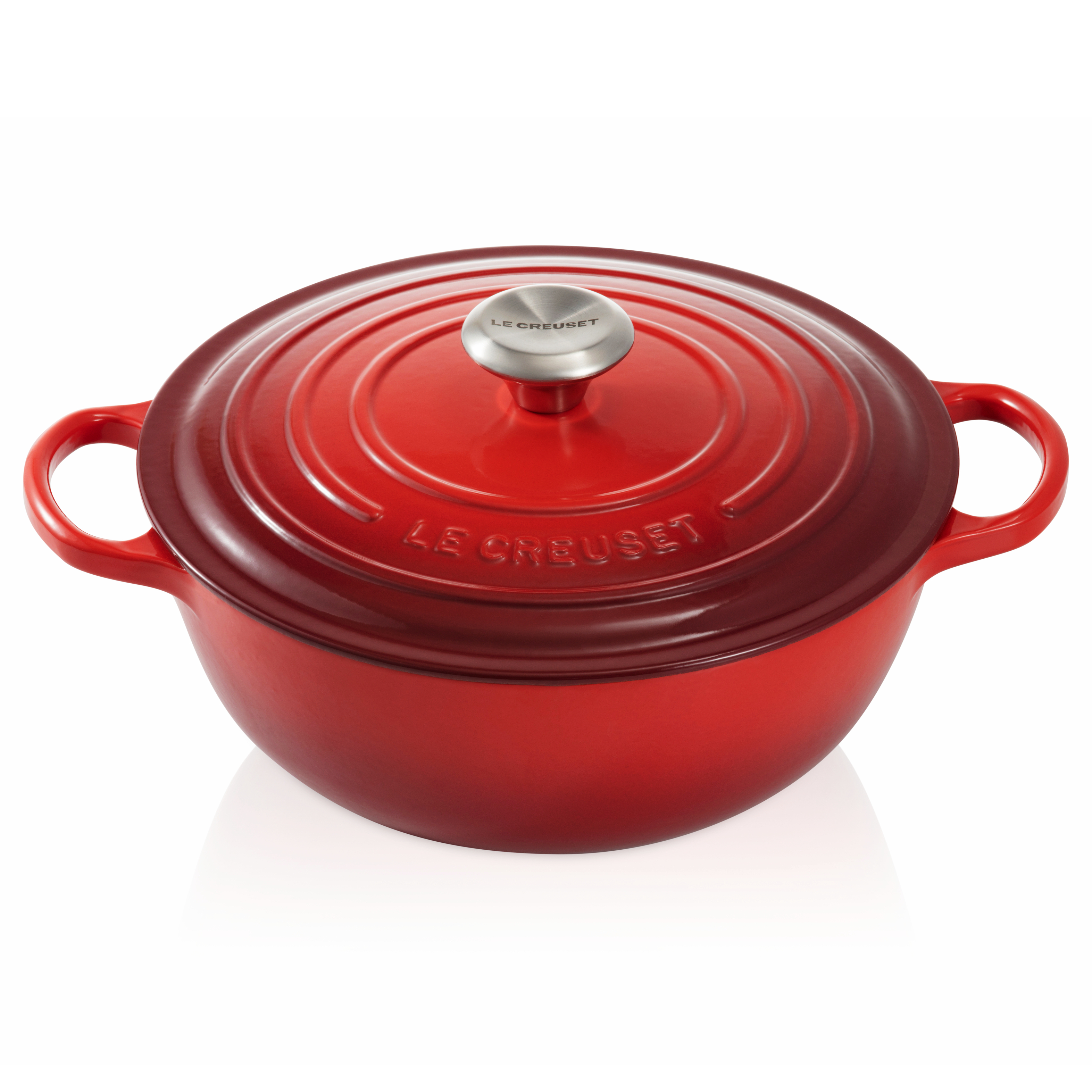 le creuset signature marmite braadpan 26cm kersenrood