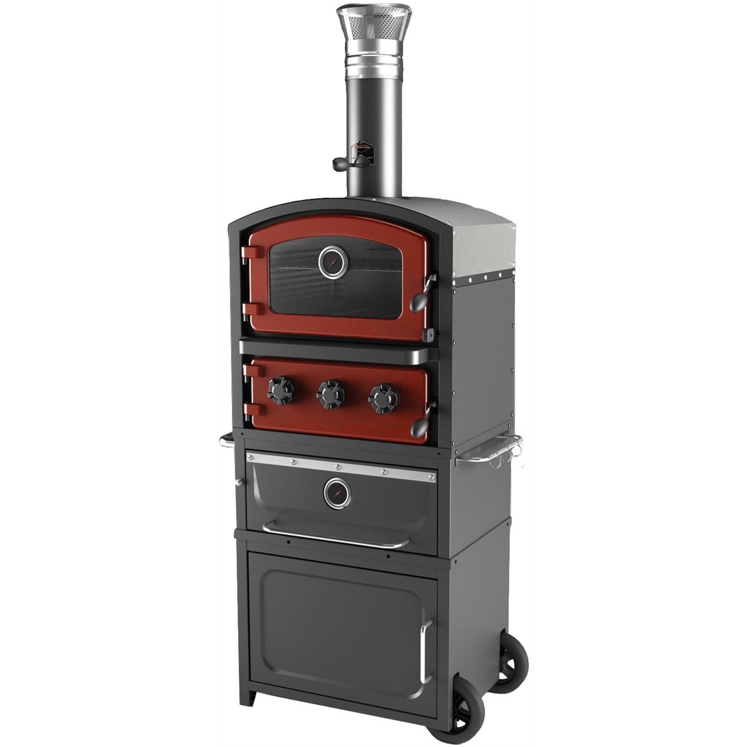 fornetto pz 7 hout en rookoven empire red