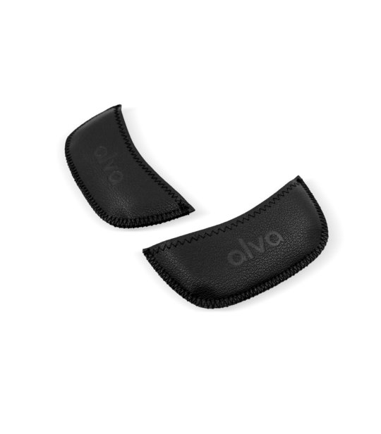 alva leren handvatten zwart