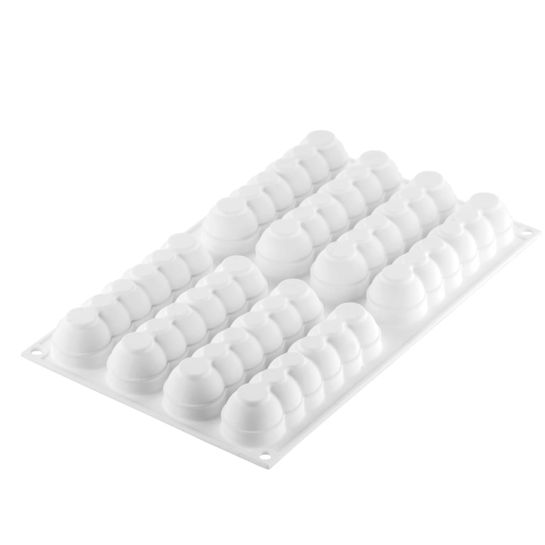 silikomart truffle eclair 75 siliconen patisserievorm met uitsteekvorm 8 vaks