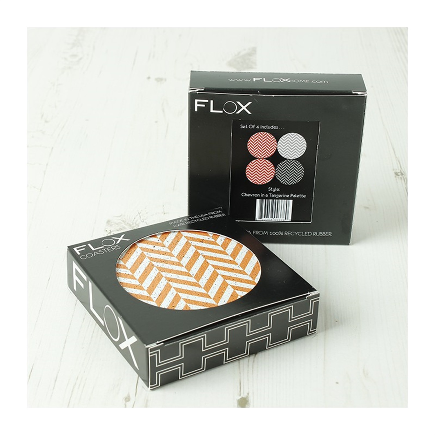 flox-chevron-tangerine-glasonderzetters-4-stuks-oranjegrijs-rubber