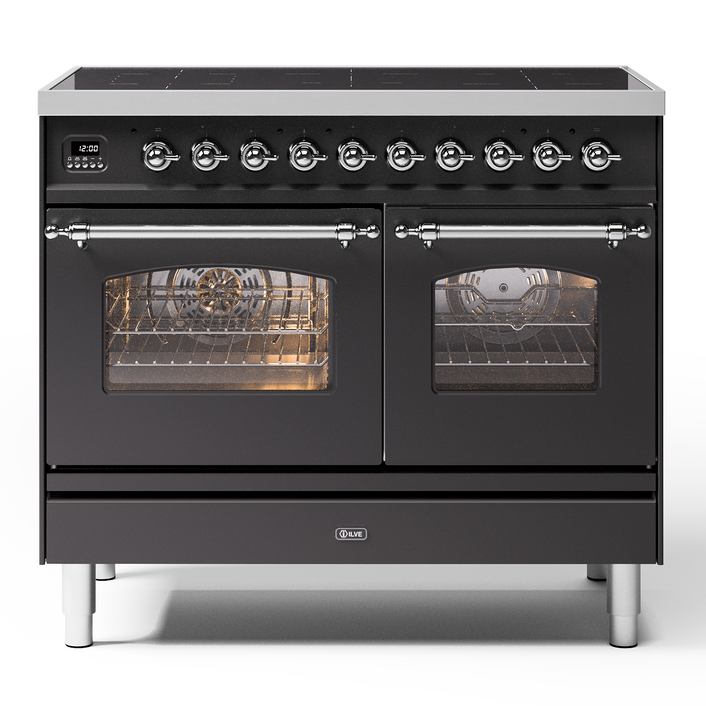 ilve nostalgie pdi106ne3mgc inductiefornuis 100cm grafiet mat