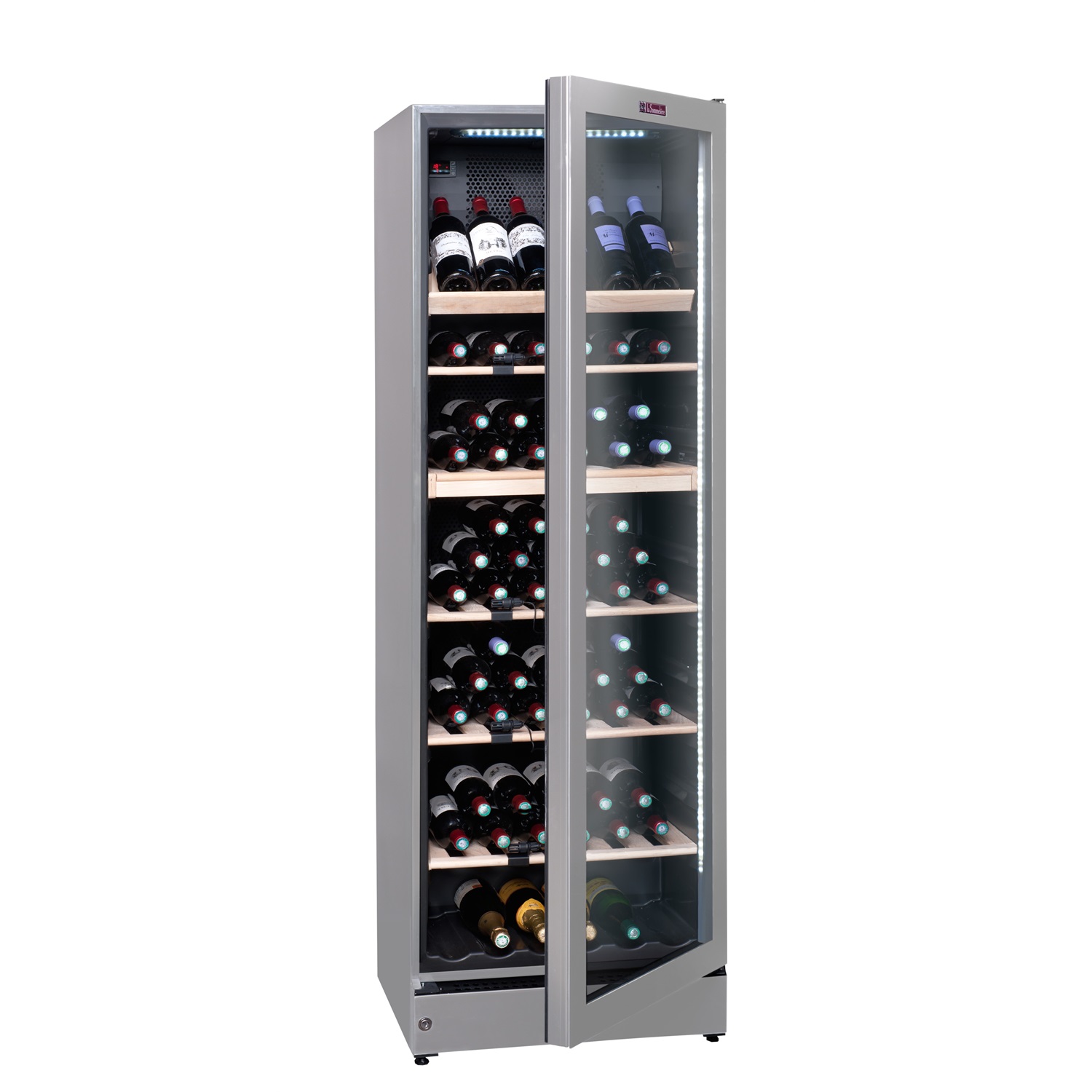 la sommeliere wijnkoelkast vip195g zilver