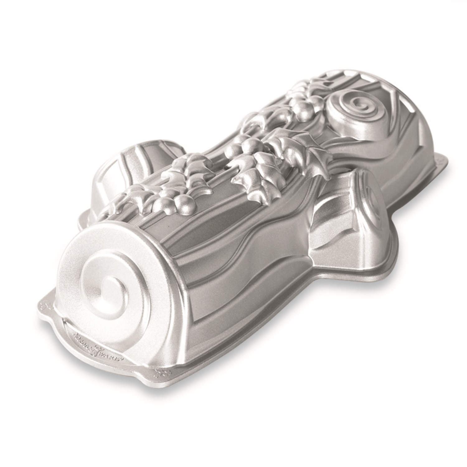 nordic ware buche de noel yule log bakvorm 355x22cm zilver