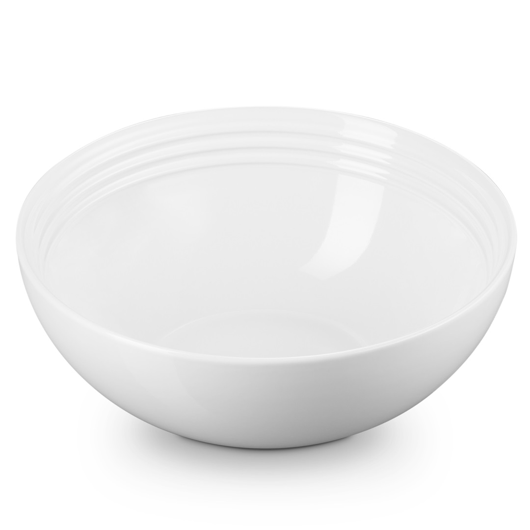 le creuset stoneware saladeschaal 24cm white