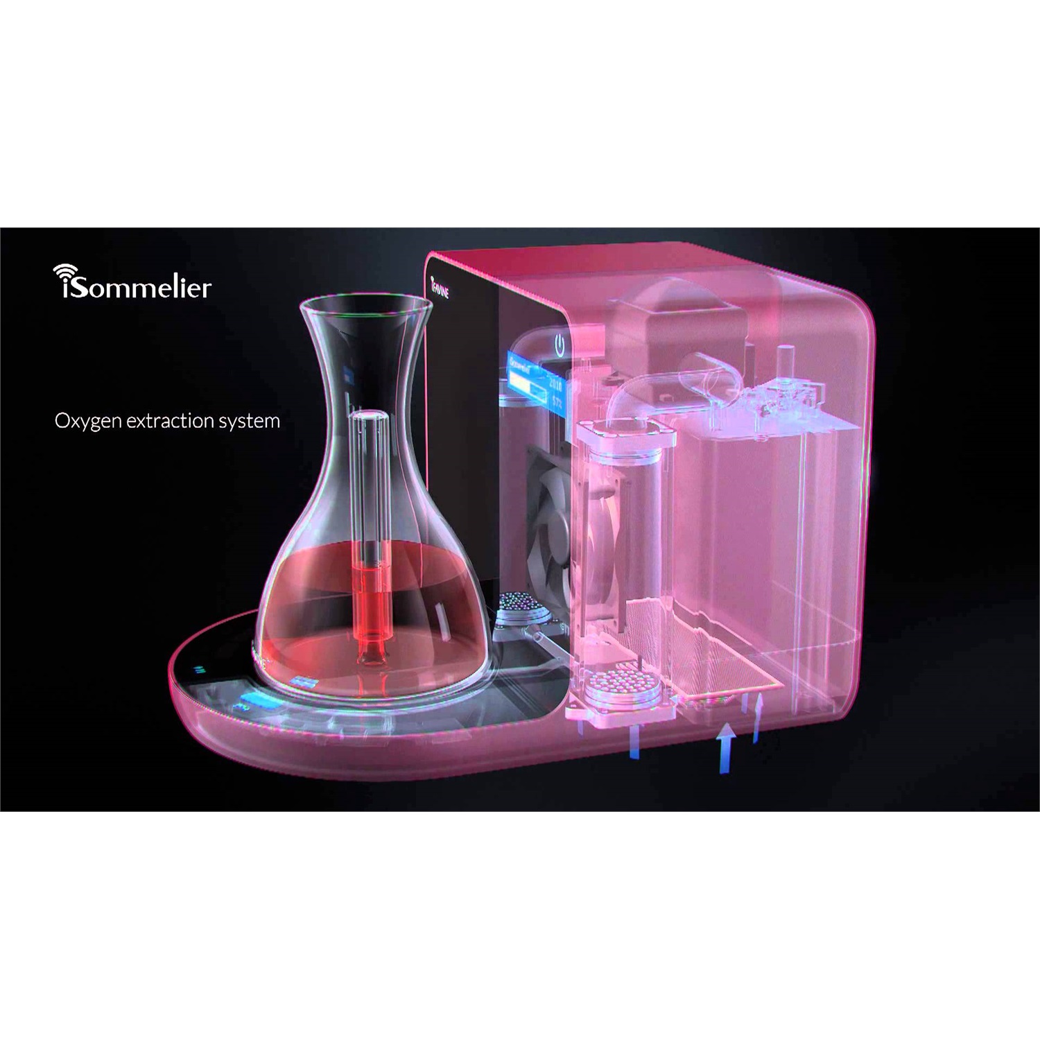 ifavine-isommelier-pro-smart-decanteerder-d033-075l-burgundy-rood