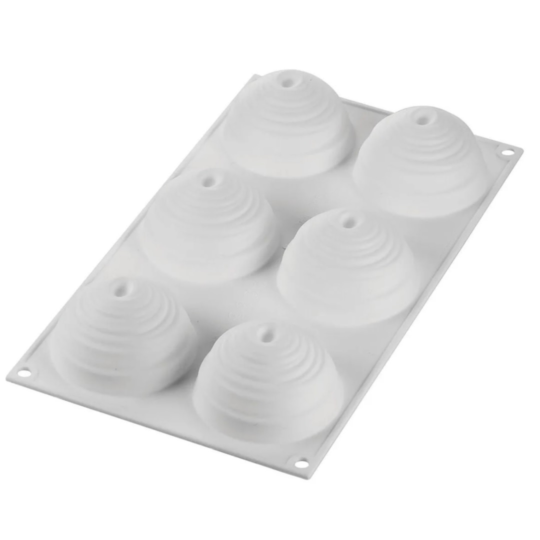 silikomart montblanc 105 siliconen patisserievorm 6 vaks