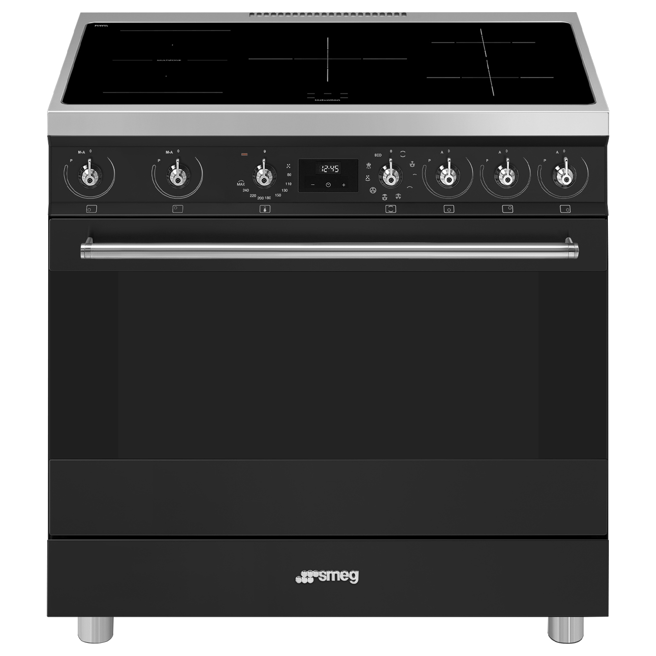 smeg classici sinfonia inductiefornuis c9immb2 90cm mat zwart